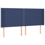 vidaXL Tăblie de pat cu LED, albastru, 183x16x118/128 cm, textil vidaXL Tăblie de pat cu LED, albastru, 183x16x118/128 cm, textil