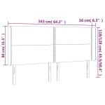 vidaXL Tăblie de pat cu LED, gri închis, 163x16x118/128 cm, catifea vidaXL Tăblie de pat cu LED, gri închis, 163x16x118/128 cm, catifea