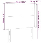 vidaXL Tăblie de pat cu LED cappuccino 93x16x118/128cm piele ecologică vidaXL Tăblie de pat cu LED cappuccino 93x16x118/128cm piele ecologică