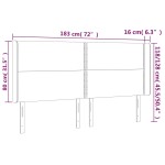 vidaXL Tăblie de pat cu LED, alb, 183x16x118/128 cm, piele ecologică vidaXL Tăblie de pat cu LED, alb, 183x16x118/128 cm, piele ecologică