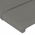 vidaXL Tăblie de pat cu LED, gri închis, 83x16x118/128 cm, textil vidaXL Tăblie de pat cu LED, gri închis, 83x16x118/128 cm, textil
