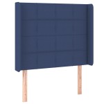 vidaXL Tăblie de pat cu LED, albastru, 103x16x118/128 cm, textil vidaXL Tăblie de pat cu LED, albastru, 103x16x118/128 cm, textil