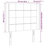 vidaXL Tăblie de pat cu LED, verde închis, 93x16x118/128cm, catifea vidaXL Tăblie de pat cu LED, verde închis, 93x16x118/128cm, catifea