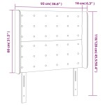 vidaXL Tăblie de pat cu LED cappuccino 93x16x118/128cm piele ecologică vidaXL Tăblie de pat cu LED cappuccino 93x16x118/128cm piele ecologică