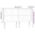 vidaXL Tăblie de pat cu LED, alb, 183x16x118/128 cm, piele ecologică vidaXL Tăblie de pat cu LED, alb, 183x16x118/128 cm, piele ecologică
