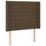 vidaXL Tăblie de pat cu LED, maro închis, 83x16x118/128 cm, textil vidaXL Tăblie de pat cu LED, maro închis, 83x16x118/128 cm, textil