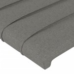 vidaXL Tăblie de pat cu LED, gri închis, 103x16x118/128 cm, textil vidaXL Tăblie de pat cu LED, gri închis, 103x16x118/128 cm, textil