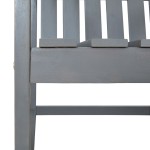 vidaXL Scaune de grădină, 2 buc., gri, lemn masiv de acacia