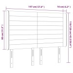 vidaXL Tăblie de pat cu LED, albastru, 147x16x118/128 cm, textil vidaXL Tăblie de pat cu LED, albastru, 147x16x118/128 cm, textil