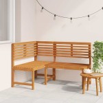 vidaXL Bancă de colț pentru grădină, 140 cm, lemn masiv de acacia vidaXL Bancă de colț pentru grădină, 140 cm, lemn masiv de acacia