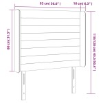 vidaXL Tăblie de pat cu LED, verde închis, 93x16x118/128cm, catifea vidaXL Tăblie de pat cu LED, verde închis, 93x16x118/128cm, catifea