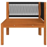 vidaXL Canapea de colț de grădină, 2 buc., cu perne, lemn de salcâm și frânghie vidaXL Canapea de colț de grădină, 2 buc., cu perne, lemn de salcâm și frânghie
