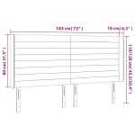 vidaXL Tăblie de pat cu LED, verde închis, 183x16x118/128 cm, catifea vidaXL Tăblie de pat cu LED, verde închis, 183x16x118/128 cm, catifea