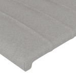 vidaXL Tăblie de pat cu LED, gri deschis, 93x16x118/128 cm, textil vidaXL Tăblie de pat cu LED, gri deschis, 93x16x118/128 cm, textil