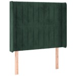 vidaXL Tăblie de pat cu LED, verde închis, 93x16x118/128cm, catifea vidaXL Tăblie de pat cu LED, verde închis, 93x16x118/128cm, catifea