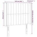 vidaXL Tăblie de pat cu LED, verde închis, 103x16x118/128 cm, catifea