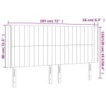 vidaXL Tăblie de pat cu LED, verde închis, 183x16x118/128 cm, catifea vidaXL Tăblie de pat cu LED, verde închis, 183x16x118/128 cm, catifea