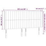 vidaXL Tăblie de pat cu LED, verde închis, 203x16x118/128 cm, catifea vidaXL Tăblie de pat cu LED, verde închis, 203x16x118/128 cm, catifea