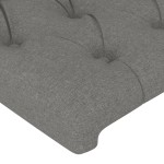 vidaXL Tăblie de pat cu LED, gri închis, 103x16x118/128 cm, textil vidaXL Tăblie de pat cu LED, gri închis, 103x16x118/128 cm, textil
