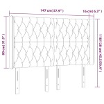 vidaXL Tăblie de pat cu LED, gri închis, 147x16x118/128 cm, textil vidaXL Tăblie de pat cu LED, gri închis, 147x16x118/128 cm, textil
