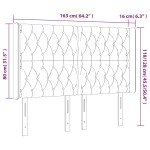 vidaXL Tăblie de pat cu LED, albastru, 163x16x118/128 cm, textil vidaXL Tăblie de pat cu LED, albastru, 163x16x118/128 cm, textil