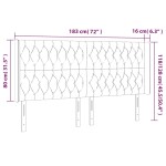 vidaXL Tăblie de pat cu LED, albastru, 183x16x118/128 cm, textil vidaXL Tăblie de pat cu LED, albastru, 183x16x118/128 cm, textil