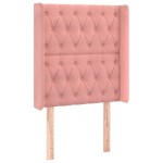 vidaXL Tăblie de pat cu LED, roz, 83x16x118/128 cm, catifea vidaXL Tăblie de pat cu LED, roz, 83x16x118/128 cm, catifea