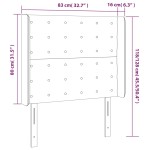 vidaXL Tăblie de pat cu LED, crem, 83x16x118/128 cm, textil vidaXL Tăblie de pat cu LED, crem, 83x16x118/128 cm, textil