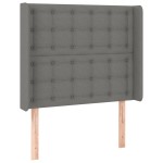 vidaXL Tăblie de pat cu LED, gri închis, 103x16x118/128 cm, textil vidaXL Tăblie de pat cu LED, gri închis, 103x16x118/128 cm, textil