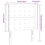 vidaXL Tăblie de pat cu LED, verde închis, 93x16x118/128cm, catifea vidaXL Tăblie de pat cu LED, verde închis, 93x16x118/128cm, catifea
