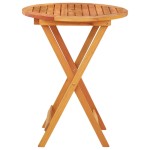 vidaXL Masă de grădină pliabilă, Ø60x75 cm, lemn masiv eucalipt vidaXL Masă de grădină pliabilă, Ø60x75 cm, lemn masiv eucalipt