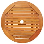 vidaXL Masă de grădină pliabilă, Ø60x75 cm, lemn masiv eucalipt vidaXL Masă de grădină pliabilă, Ø60x75 cm, lemn masiv eucalipt
