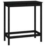 vidaXL Set mobilier de bar, 5 piese, negru, lemn masiv de pin vidaXL Set mobilier de bar, 5 piese, negru, lemn masiv de pin