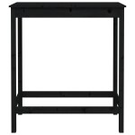 vidaXL Set mobilier de bar, 5 piese, negru, lemn masiv de pin vidaXL Set mobilier de bar, 5 piese, negru, lemn masiv de pin