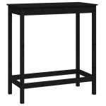 vidaXL Set mobilier de bar, 5 piese, negru, lemn masiv de pin vidaXL Set mobilier de bar, 5 piese, negru, lemn masiv de pin