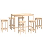 vidaXL Set mobilier de bar, 7 piese, lemn masiv de pin vidaXL Set mobilier de bar, 7 piese, lemn masiv de pin