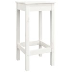 vidaXL Set mobilier de bar, 7 piese, alb, lemn masiv de pin