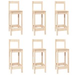 vidaXL Set mobilier de bar, 7 piese, lemn masiv de pin vidaXL Set mobilier de bar, 7 piese, lemn masiv de pin