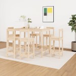 vidaXL Set mobilier de bar, 7 piese, lemn masiv de pin vidaXL Set mobilier de bar, 7 piese, lemn masiv de pin