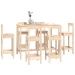 vidaXL Set mobilier de bar, 7 piese, lemn masiv de pin vidaXL Set mobilier de bar, 7 piese, lemn masiv de pin