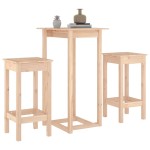 vidaXL Set mobilier de bar, 3 piese, lemn masiv de pin
