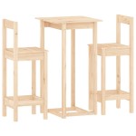 vidaXL Set mobilier de bar, 3 piese, lemn masiv de pin vidaXL Set mobilier de bar, 3 piese, lemn masiv de pin