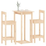 vidaXL Set mobilier de bar, 3 piese, lemn masiv de pin vidaXL Set mobilier de bar, 3 piese, lemn masiv de pin
