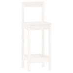 vidaXL Set mobilier de bar, 3 piese, alb, lemn masiv de pin