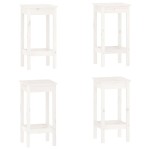 vidaXL Set mobilier de bar, 5 piese, alb, lemn masiv de pin vidaXL Set mobilier de bar, 5 piese, alb, lemn masiv de pin