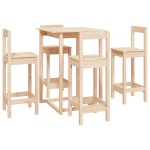 vidaXL Set mobilier de bar, 5 piese, lemn masiv de pin