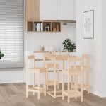 vidaXL Set mobilier de bar, 5 piese, lemn masiv de pin