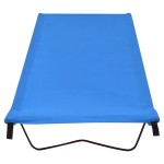 vidaXL Pat de camping, albastru, 180x60x19 cm, țesătură oxford și oțel vidaXL Pat de camping, albastru, 180x60x19 cm, țesătură oxford și oțel