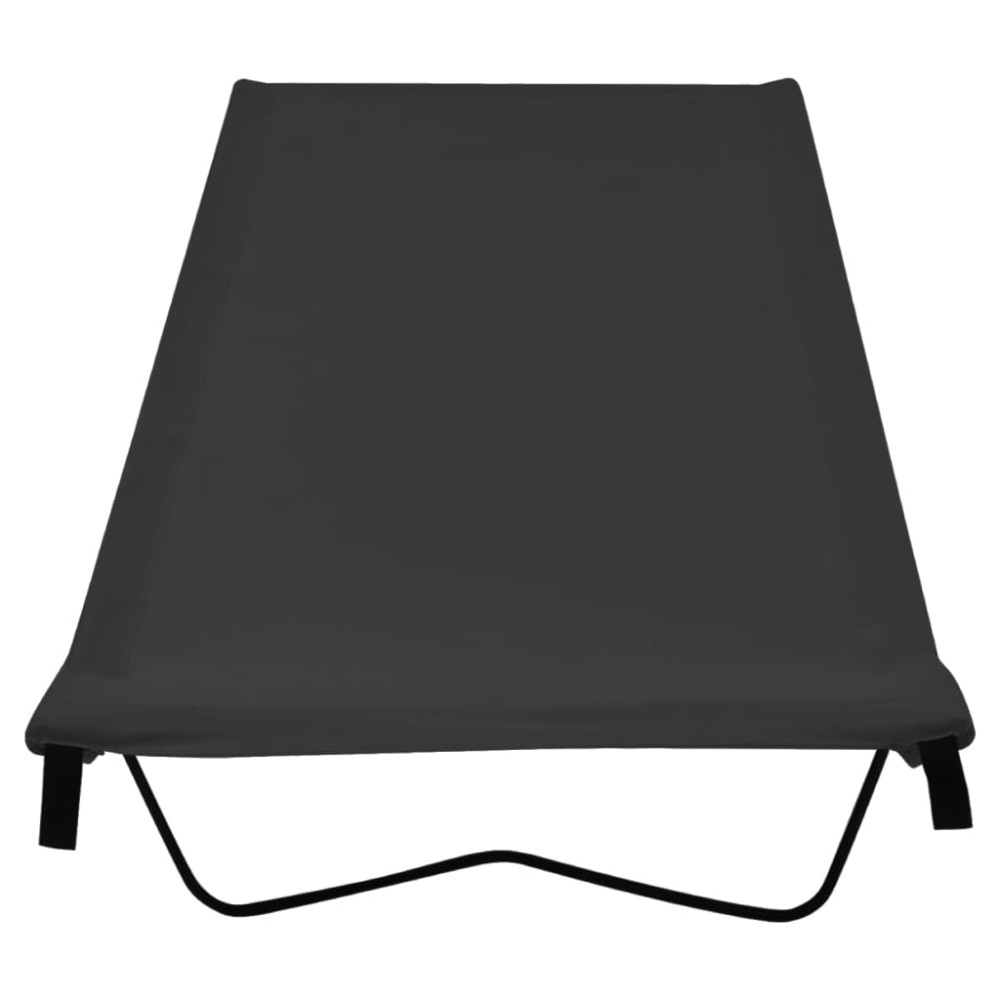 vidaXL Pat de camping, negru, 180x60x19 cm, țesătură oxford și oțel