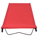 vidaXL Pat de camping, roșu, 180x60x19 cm, țesătură oxford și oțel vidaXL Pat de camping, roșu, 180x60x19 cm, țesătură oxford și oțel